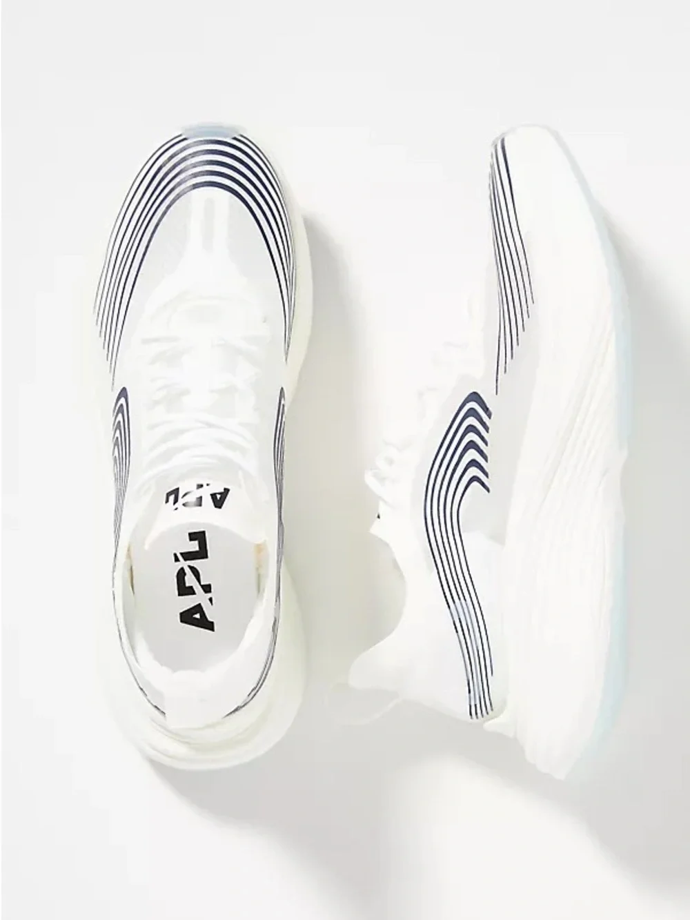 APL Streamline Running Shoes Mens 11 White Blue New Striped Athletic Sneakers